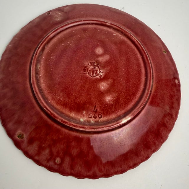 Ceramic Vintage Villeroy & Boch Majolica Plate For Sale - Image 7 of 7