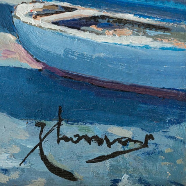 1990s Positano and Valldemossa, Landscapes, 1990s, Oil on Canvas, Set of 2 For Sale - Image 5 of 15