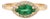 Art Deco High Quality Zambian Emerald Halo Diamond Ring Size 5 in 14k Gold For Sale