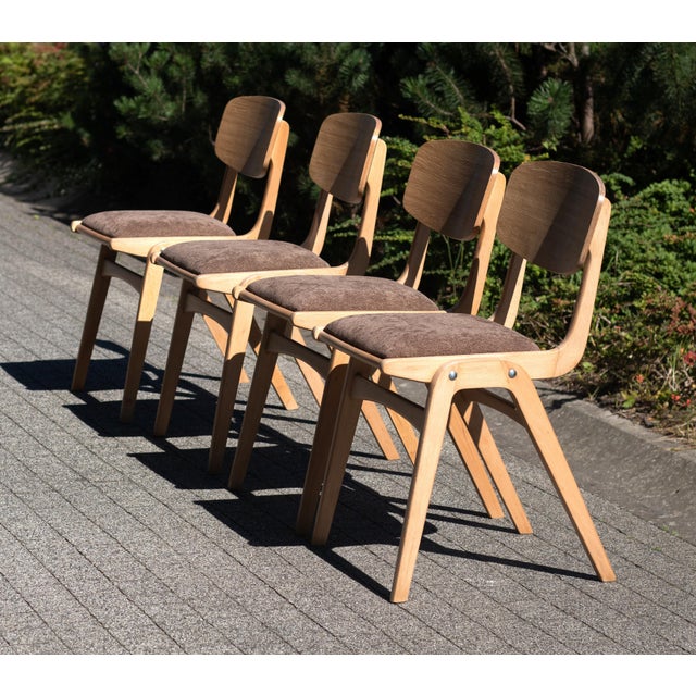 1960s Vintage Boomerang Chairs by R. Kulm, 1960s, Set of 4 For Sale - Image 5 of 5