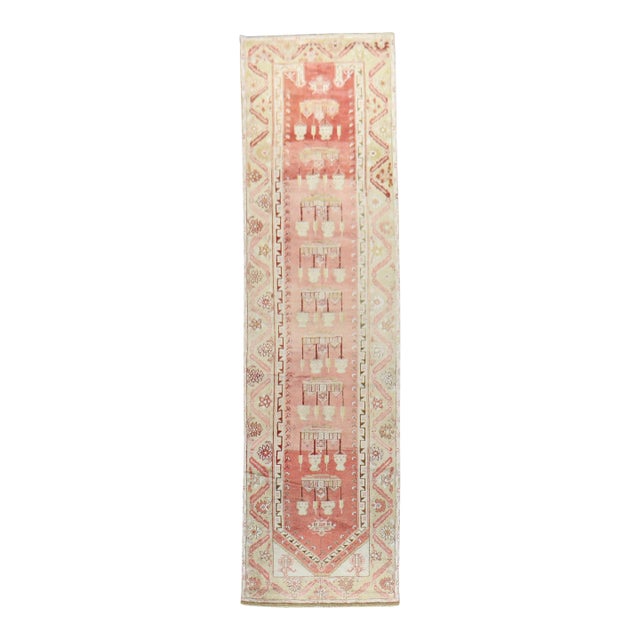 Early 20th Century Zabihi Collection Turkish Oushak Runner - 3'4" x 13'4" For Sale