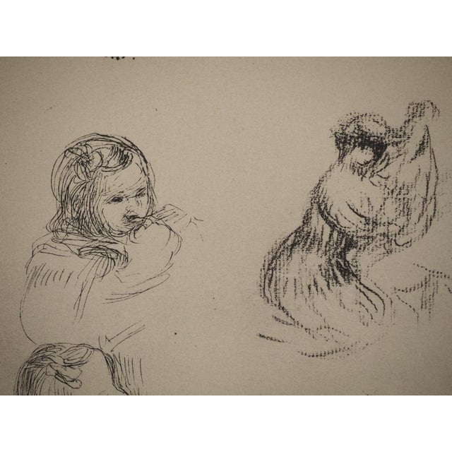 Pierre-Auguste Renoir, Child's Study Sheet, Lithograph and Stencil For Sale - Image 4 of 6