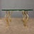 Modern 1940s Gilt Iron Coffee Table With Clear Glass For Sale - Image 3 of 9