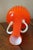 1960s Stunning Vintage Empoli Cased Glass Vase, Applied White Glass Handles For Sale - Image 5 of 11