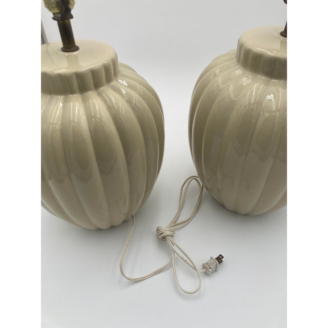 These table lamps are a show stopper and would make any room look well done. They are a very subtle shade of light sage...