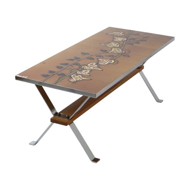 Vintage Ceramic Tile-Top Coffee Table by Adri Belarti, 1970s For Sale - Image 6 of 14