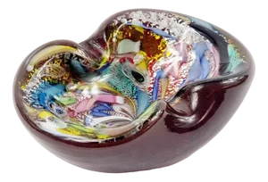Murano Glass Ashtray Tutti Frutti attributed to Dino Martens for Aureliano Toso, Italy, 1950s