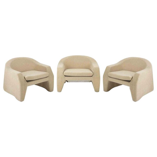 1970s Vintage Armchairs attributed to Cassina, Italy, 1970s, Set of 3 For Sale - Image 5 of 5
