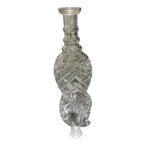 1960s Mid Century Modern Crystal Cut Spirits Decanter Made in Ireland
