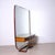 Beautiful and elegant 1950s-style burl wood dressing table, comprising a large mirror (divided into two pieces) and a...