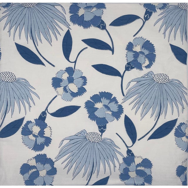 Shabby Chic Blue Schumacher Bouquet Toss Pillows-a Pair For Sale - Image 3 of 3