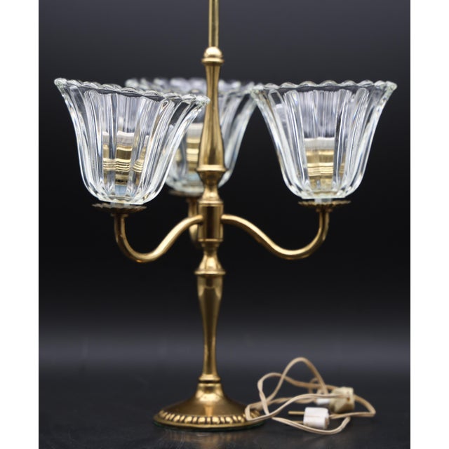 Art Deco 1940s Large Size Art Decò Murano Glass Table Lamp For Sale - Image 3 of 13