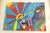 1970s 1970s Original Peter Max Painting Acrylic on Paper, Signed & Stamped in Floating Frame For Sale - Image 5 of 12