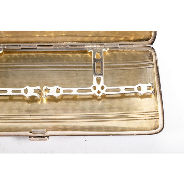 Black Antique Webster Co. Art Deco Style Sterling Silver and Black Enamel Cigarette Case For Sale - Image 8 of 9