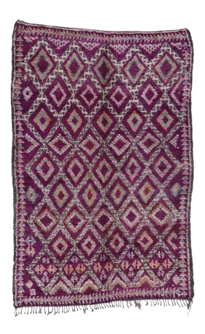 Vintage Purple Beni M'Guild Moroccan Rug - 07'08 X 11'04