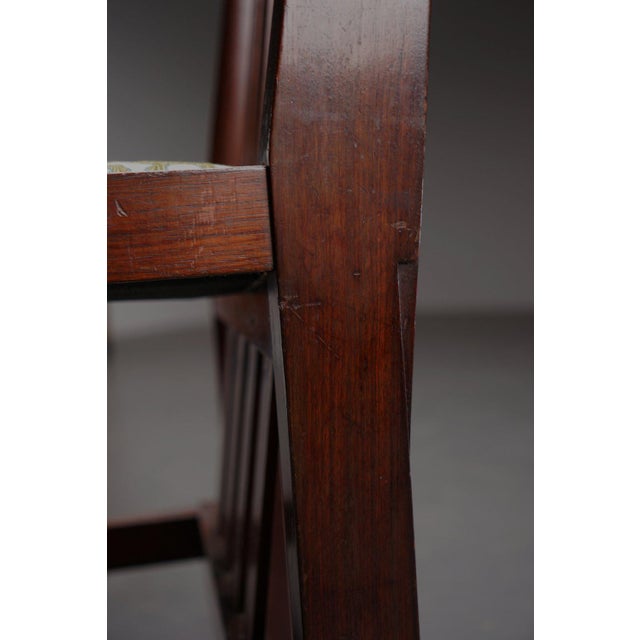Wood Haagse School High Back Dining Chair Set by H. Wouda for H. Pander & Zn., 1920s, Set of 6 For Sale - Image 7 of 15