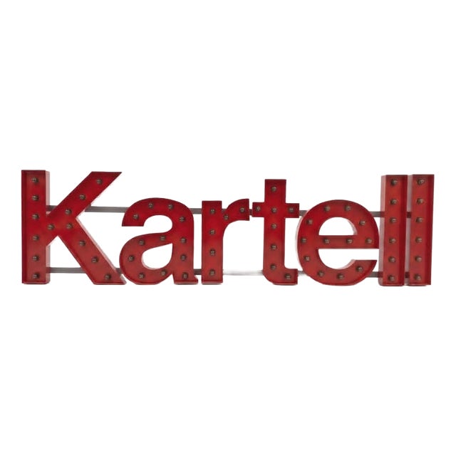 Illuminated Kartell Sign, 2010s For Sale