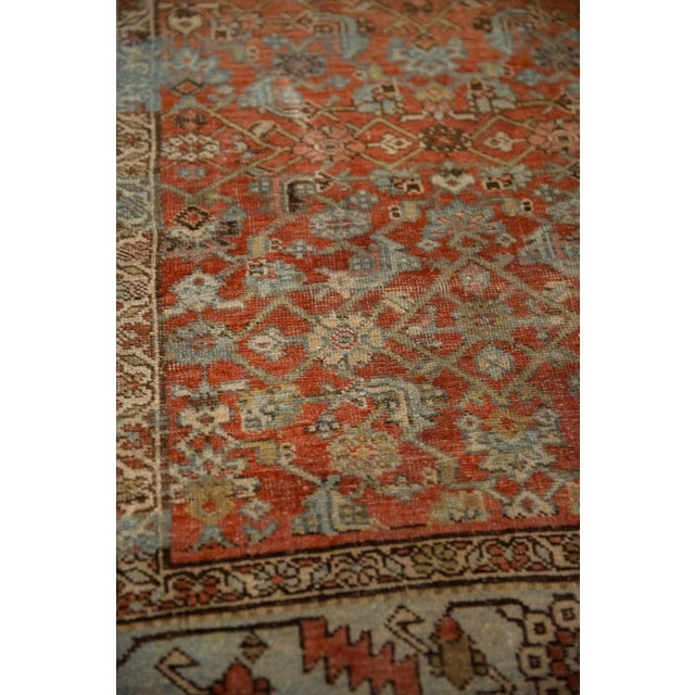 Traditional 1930s Vintage Persian Bijar Herati Wool Rug Runner For Sale - Image 3 of 13