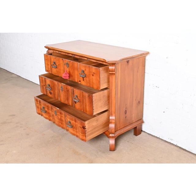 Romweber Spanish Baroque Carved Pine Commode or Chest of Drawers For Sale In South Bend - Image 6 of 13