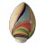 White Egg With Multicolored Reeds Murano Style Glass Table Lamp For Sale