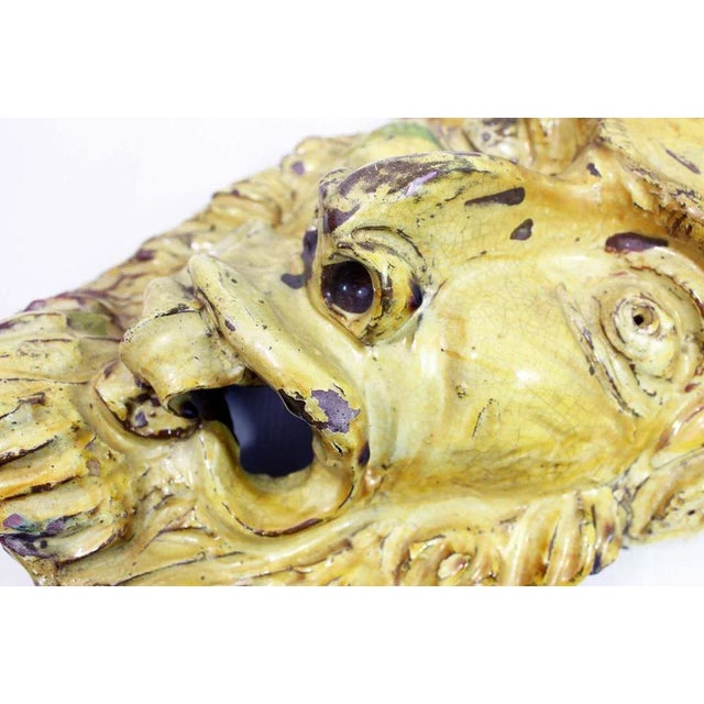 Mid-Century Ceramic Faun Head For Sale - Image 11 of 13