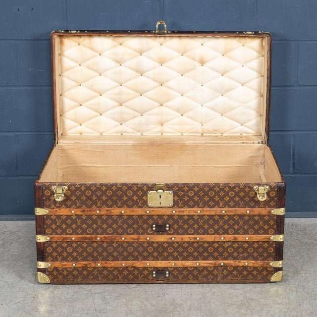 Antique French Trunk in Woven Monogram Canvas from Louis Vuitton, 1896 For Sale - Image 9 of 18