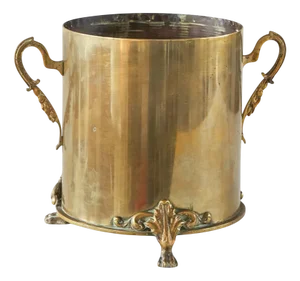 Early 20th Century Bombshell Trench Art Vase in Patinated Brass, 1950s