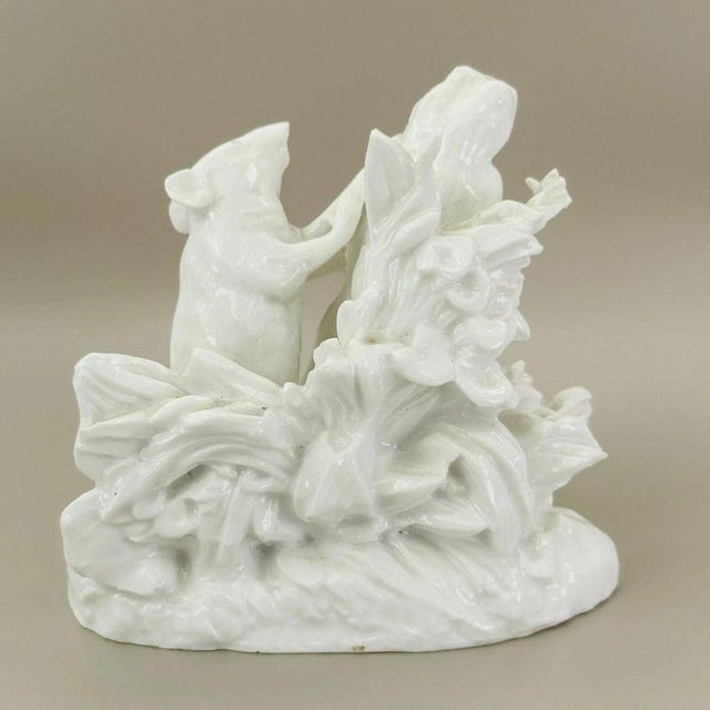 Antique Jean Gille Blanc de Chine Porcelain Rat and Toad Figural Group, 1865 For Sale - Image 3 of 18