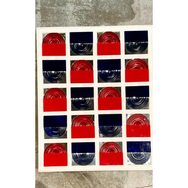 Mid 20th Century Vintage Lucite and Wood Geometric Wall Art For Sale - Image 5 of 12