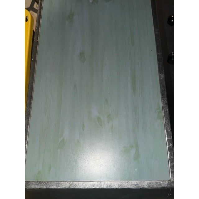 Whimsical Wavy Metal Dresser With Colorful Laminate For Sale - Image 9 of 10