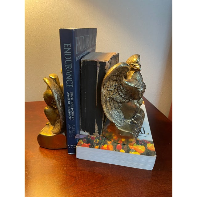 Mid 20th Century Brass Federal Style Eagle Bookends - A Pair For Sale - Image 16 of 18