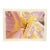 1990s Original Signed Oil Pastel Floral – Pink, Yellow & White Flower, Unknown Artist For Sale