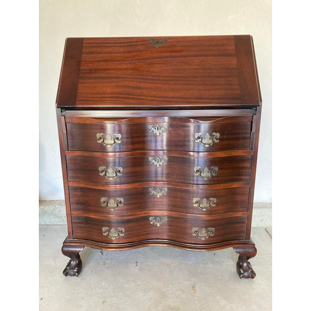 1940s Vintage Maddox Colonial Mahogany Secretary Desk Chairish