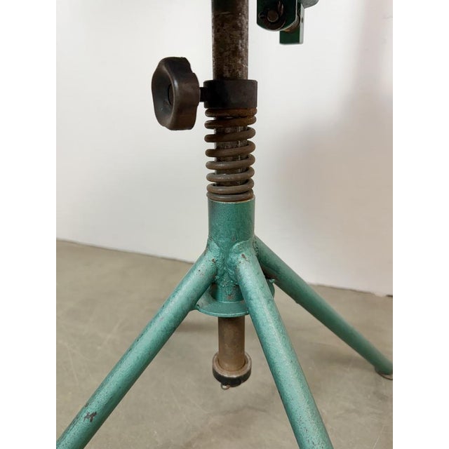 Industrial Dark Green Workshop Chair, 1950s For Sale - Image 12 of 16