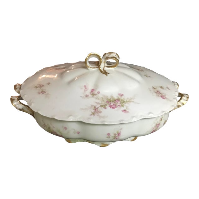 Antique Haviland Limoges Vegetable Serving Bowl With Lid/ Reduced