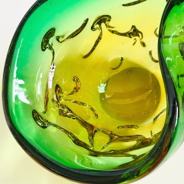 Vintage Murano Art Glass Conch Shell Bowl For Sale - Image 11 of 12