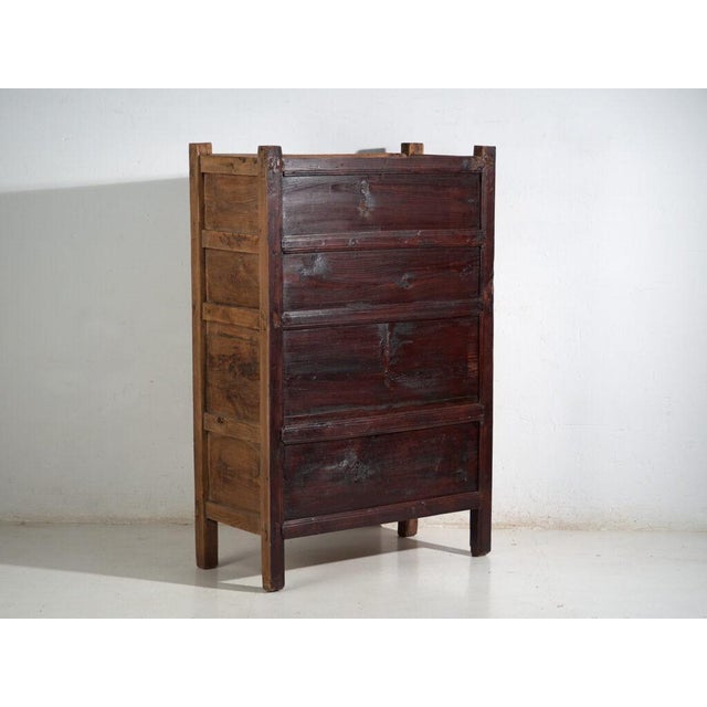 Antique Qing Dynasty Lanzhou Gansu Cabinet in Pine For Sale - Image 11 of 12