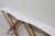 Large and elegant console table with a curved carrara marble top designed by bbpr designed for the belsana office in...