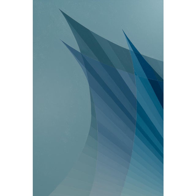 Dive into the dynamic and modern allure of this 20th-century Belgian artwork by Rene Berdal, framed elegantly in a sleek...