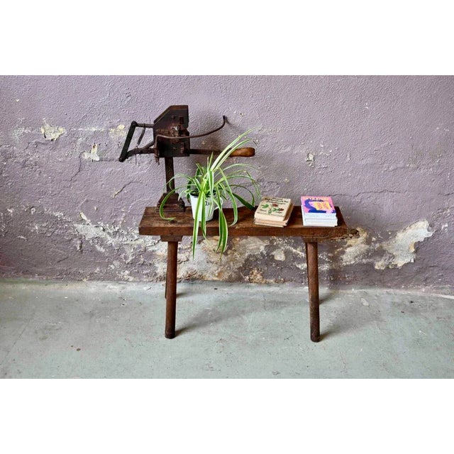 Beige Vintage Workshop Workbench, 1940s For Sale - Image 8 of 12