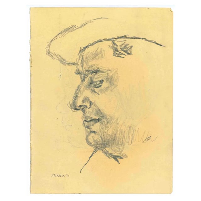 Mino Maccari, The Profile, Original Drawing, 1950s For Sale