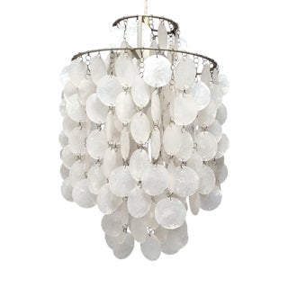 Mid-Century Modern Fun 1DM Shell Chandelier by Verner Panton for Lüber, Switzerland, 1960s For Sale