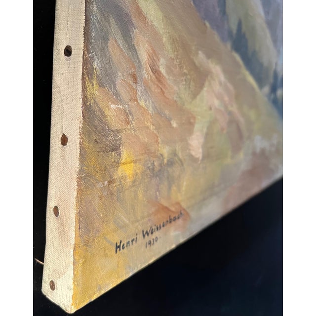 Henri Weissenbach, Mountain Landscape, Oil on Canvas, 1930 For Sale - Image 7 of 9