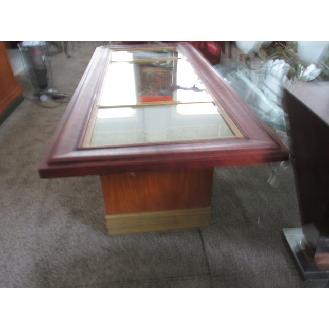 Brown Antique French Empire Mahogany & Gold Interior Mantle Mirror For Sale - Image 8 of 12