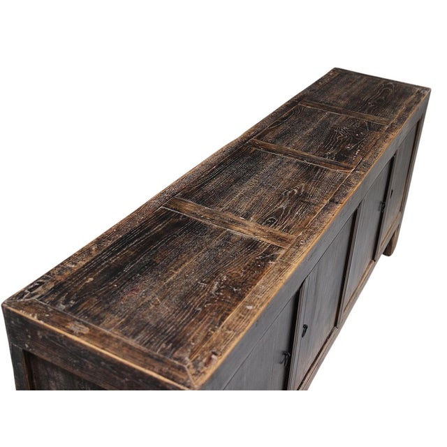 Chinese Vintage Reclaimed Wood Sideboard Cabinet 25 For Sale - Image 3 of 4