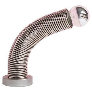 Chrome Coil Lamp or Spring Table Light, 1970s For Sale