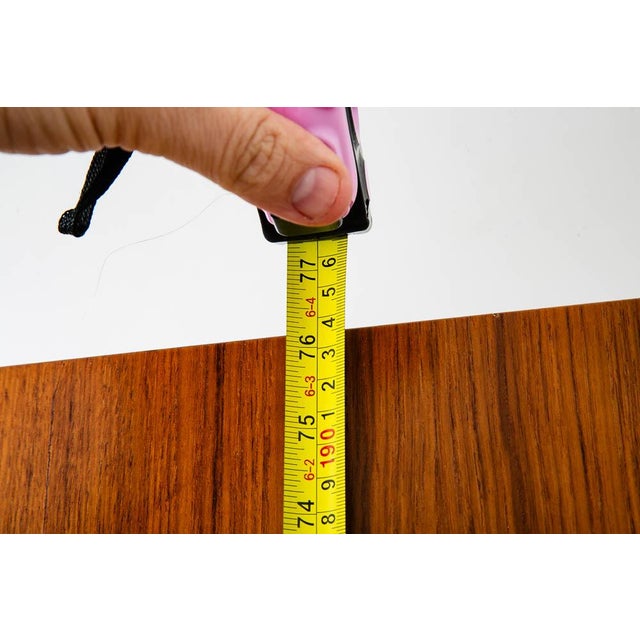 1960s Mid Century Danish Modern Bookshelf Tall Teak Wood Shelving 6 Shelf Compact 22" For Sale - Image 12 of 12