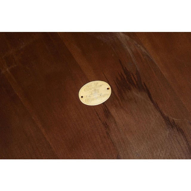 Wood 1960s Baker Round Walnut Side Tables, a Pair For Sale - Image 7 of 7