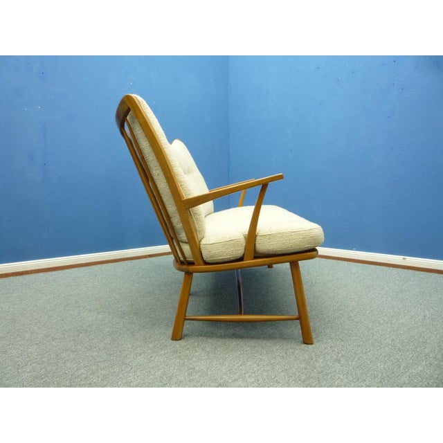 Wood Mid-Century Cherry Bench, 1950s For Sale - Image 7 of 14