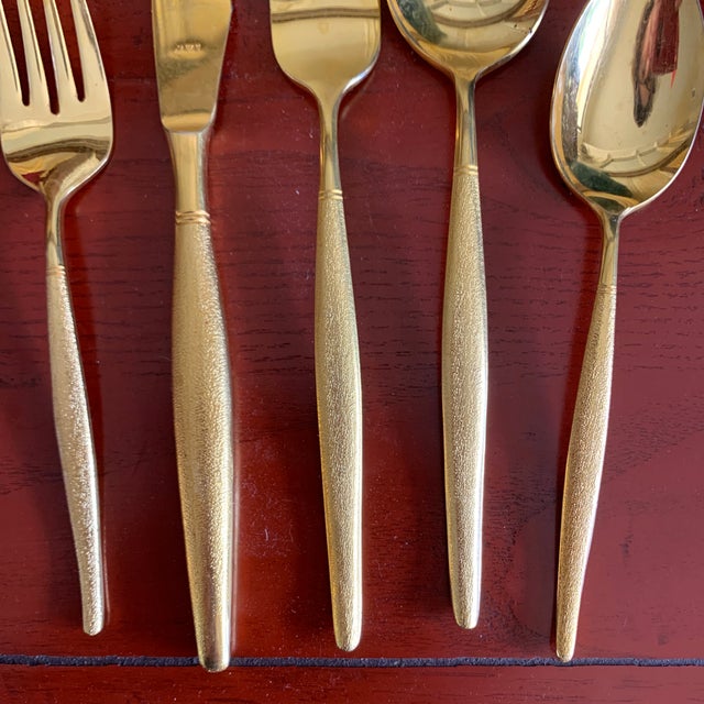 Midcentury Japan, Gold Stainless Flatware Set of 100 Chairish